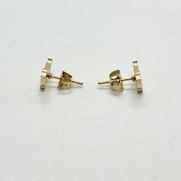 Gold Dachshund Weenie Dog Earring Pair - Picture 4 of 8